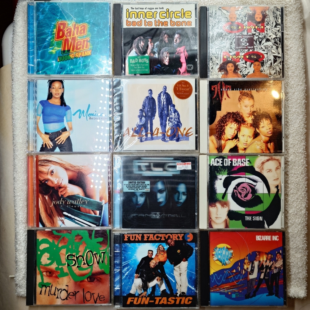 Lot Of 11 '90s Pop Dance Albums CD Monica TLC Snow Ace Of Base 2 Unlimited 1990s